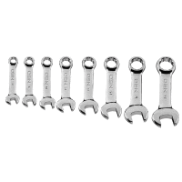 Ploché-očkové kľúče krátke 8-19 mm, súprava 8 ks NEO Tools