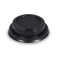 Viečko vypuklé čierne pre papierové poháriky Ø 62 mm [50 ks] GASTRO