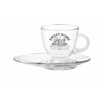 Pohár 230ML+podstavec SWEET HOME GLASMARK
