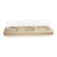 Dóza na šalát 3x, drevený podstavec DŁ.290 GLASMARK