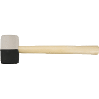 Kladivo gumové - Ø 58 mm, 450 g,  čierna a biela guma TOPEX