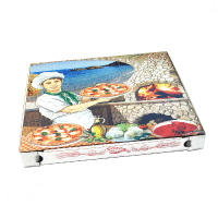 Krabica na pizzu z vlnitej lepenky 40 x 40 x 4 cm [100 ks] GASTRO