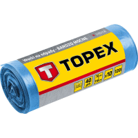 Vrecia na odpad 120 l, modré 10 ks. Extrémne silné, 40 mic TOPEX