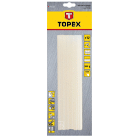Tyčky lepiace 11 mm, 12 ks , biele TOPEX