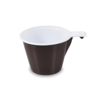 Šálka na kávu hnedo-biela 0,17 l -PP- [60 ks] GASTRO