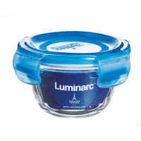 Box s vekom okrúhly tvrdený modrý PURE BOX ACTIVE 20 cm LUMINARC