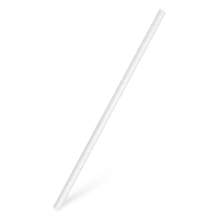 Slamky papierové JUMBO biele 25 cm, Ø 8 mm [100 ks] BIO GASTRO