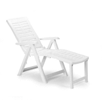 Kreslo ARIZONA biele s podnožou PRO GARDEN