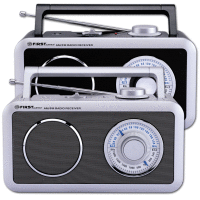 Rádio prenosné AM/FM, strieborné FIRST AUSTRIA