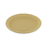 Papierový tanier plytký, hnedý Ø 23 cm, nepremastiteľný [100 ks] BIO GASTRO