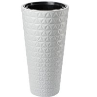 Kvetináč DIAMANT Slim 40 platinový  FORM PLASTIC