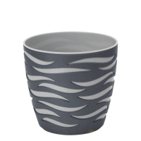 Kvetináč Sahara Duo 14 cm antracitový so sivou vložkou  FORM PLASTIC