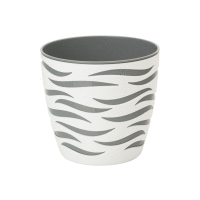 Kvetináč Sahara Duo 18 cm biely so sivou vložkou  FORM PLASTIC