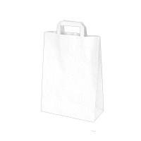 Papierová taška 22+10 x 28 cm biela [50 ks] BIO GASTRO