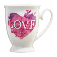 Porcelánový hrnček Love Letters ružové srdce 300ml AMBITION