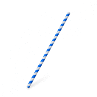 Slamka papierová JUMBO modrá špirála 25 cm, Ø 8 mm [100 ks] BIO GASTRO