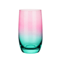 Pohár vysoký 320ml COLORFUL tyrkysová/ružová GLASMARK