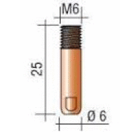 Kontaktná špička M6x25x0.6mm úzka