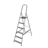 OCEĽOVÝ REBRÍK, 6 STUPŇOV 125 KG DRABEST