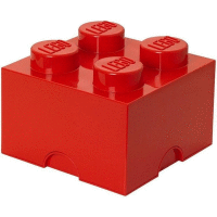 Úložný box 4 červený 250x250x180 LEGO