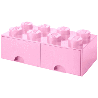 Úložná dvojzásuvka 8 svetlo ružová 500x250x180 LEGO