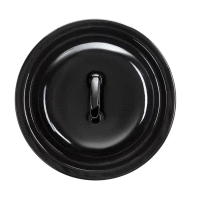 Čierna smaltovaná pokrievka 22 cm EMALIA OLKUSZ