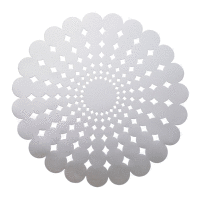 Okrúhla podložka na stôl Glamour Flower Silver PVC/PS 38 cm AMBITION