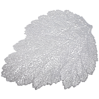 Podložka na stôl Glamour Leaf Silver PVC/PS 30 x 45 cm AMBITION