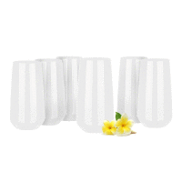 Pohár vysoký 430ml biely set 6ks GLASMARK