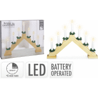 Svietnik pyramída drevo 7sv LED