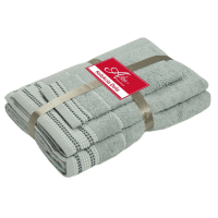 Darčekový 3 SET uterákov Light grey