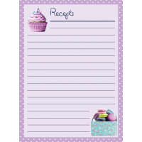 CARD Set-A5 Volné listy na recepty 20ks/bal CUPCAKES