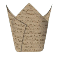 Papierové košíčky na muffiny tvar tulipán vzor NOTY 50 ks