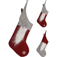 Vianočná ponožka 40cm škriatok 2 druhy