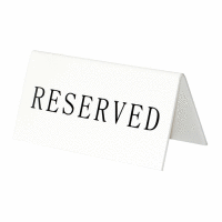Rezervačná tabuľka 10x5cm 5ks anglicky RESERVED SECURIT PRO