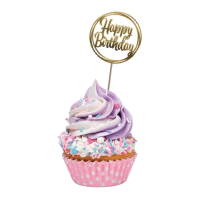 Párty napichovátka Happy Birthday 10cm (10ks)