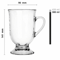 Hrnček sklenený  ELTON na stopke 380ml GLASMARK