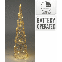 Kužel stromček 60cm LED gold