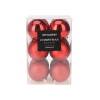 Vianočné gule 6cm set 12ks RED