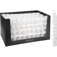 Vianočné gule 9x60mm WHITE