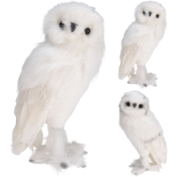 Dekorácia sova 34cm 2 druhy WHITE