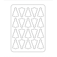 Forma na laskonky - Vianočné stromčeky 40x29cm (8x5,5cm)