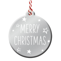 Darčekové menovky so šnúrkou 4ks MERRY XMAS ALVARAK