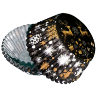 Košíčky na muffiny 50ks black/gold xmas ALVARAK