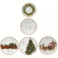 Obedová súprava Christmas, 18 dielna taliansky porcelán