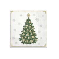 Obrúsky 33x33cm 20ks/bal XMAS TREE PAW