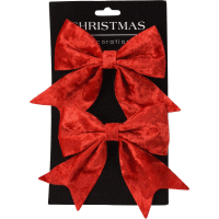 Mašľa VELVET set 2ks 13x13cm RED