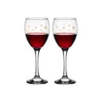Pohár na víno Snehové vločky 300ml set 2ks GLASMARK