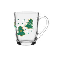 Hrnček ALA 300ml Zelené vianočné stromčeky GLASMARK