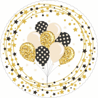 Tortová podložka s designom 28cm BLACK&GOLD ALVARAK